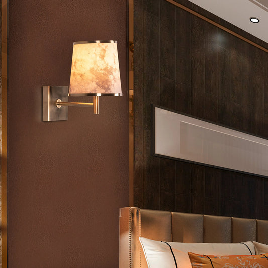 Clean Slate Stone Veneer Wall Light in Warm Neutral Finish