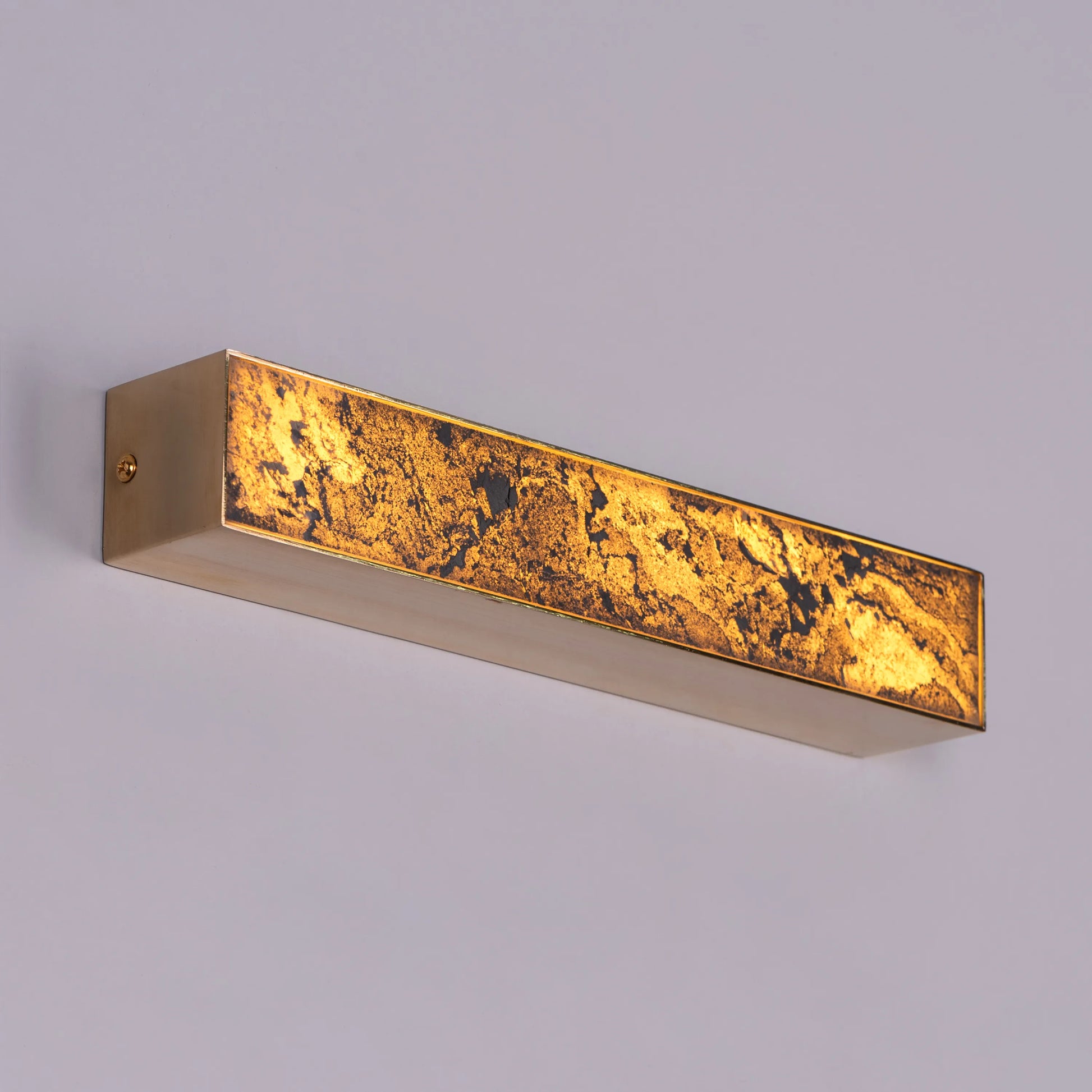 Luxurious Cloudy Days Translucent Natural Stone Wall Light featuring unique veined stone panel with ethereal internal illumination, mounted in premium metallic framework creating sophisticated ambient lighting