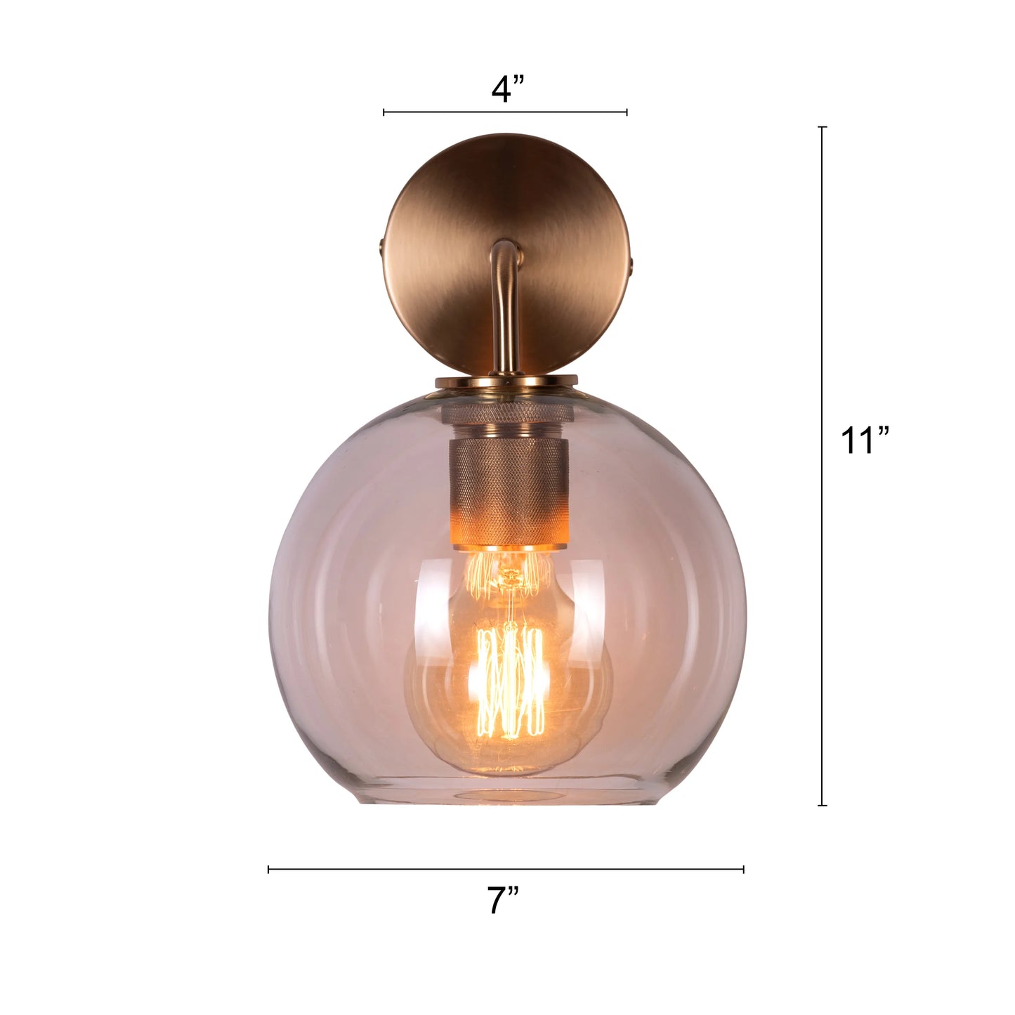 Endgame Clear Glass Wall Light