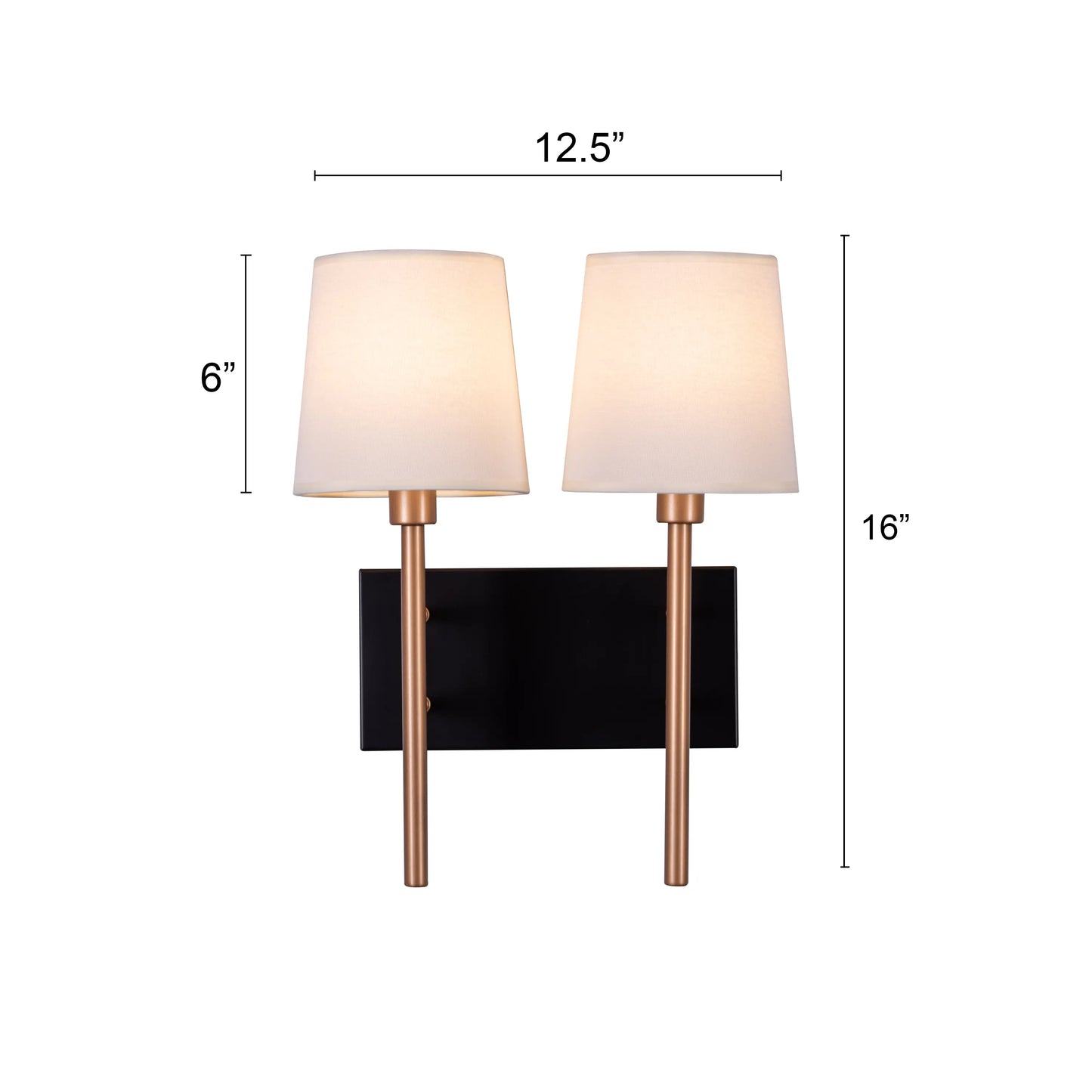 Dream Duo (Black, Gold) Wall Light