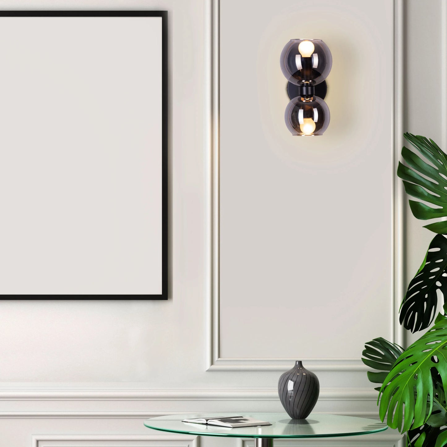 Afloat Glass Wall Light – elegant and minimalist wall light with a floating glass shade, offering soft, ambient illumination for a tranquil and stylish atmosphere.