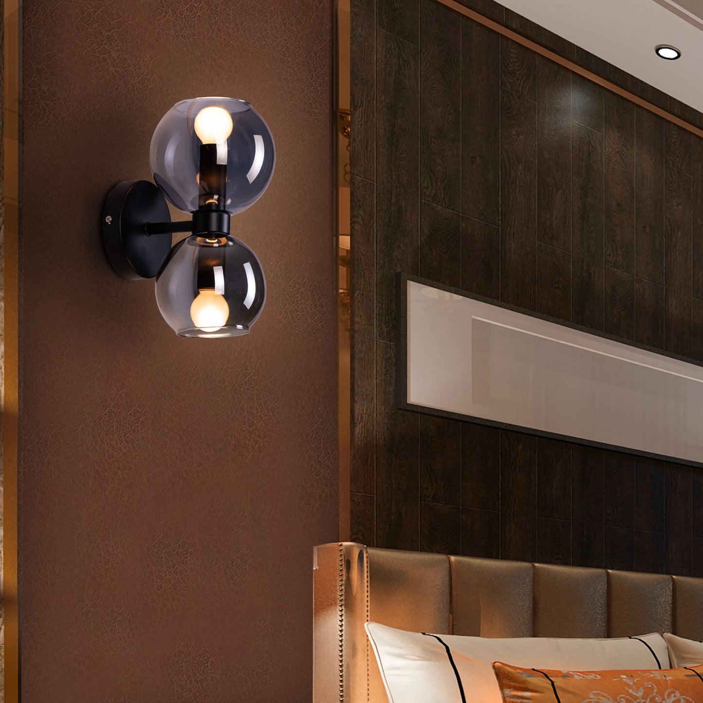 Afloat Glass Wall Light – elegant and minimalist wall light with a floating glass shade, offering soft, ambient illumination for a tranquil and stylish atmosphere.