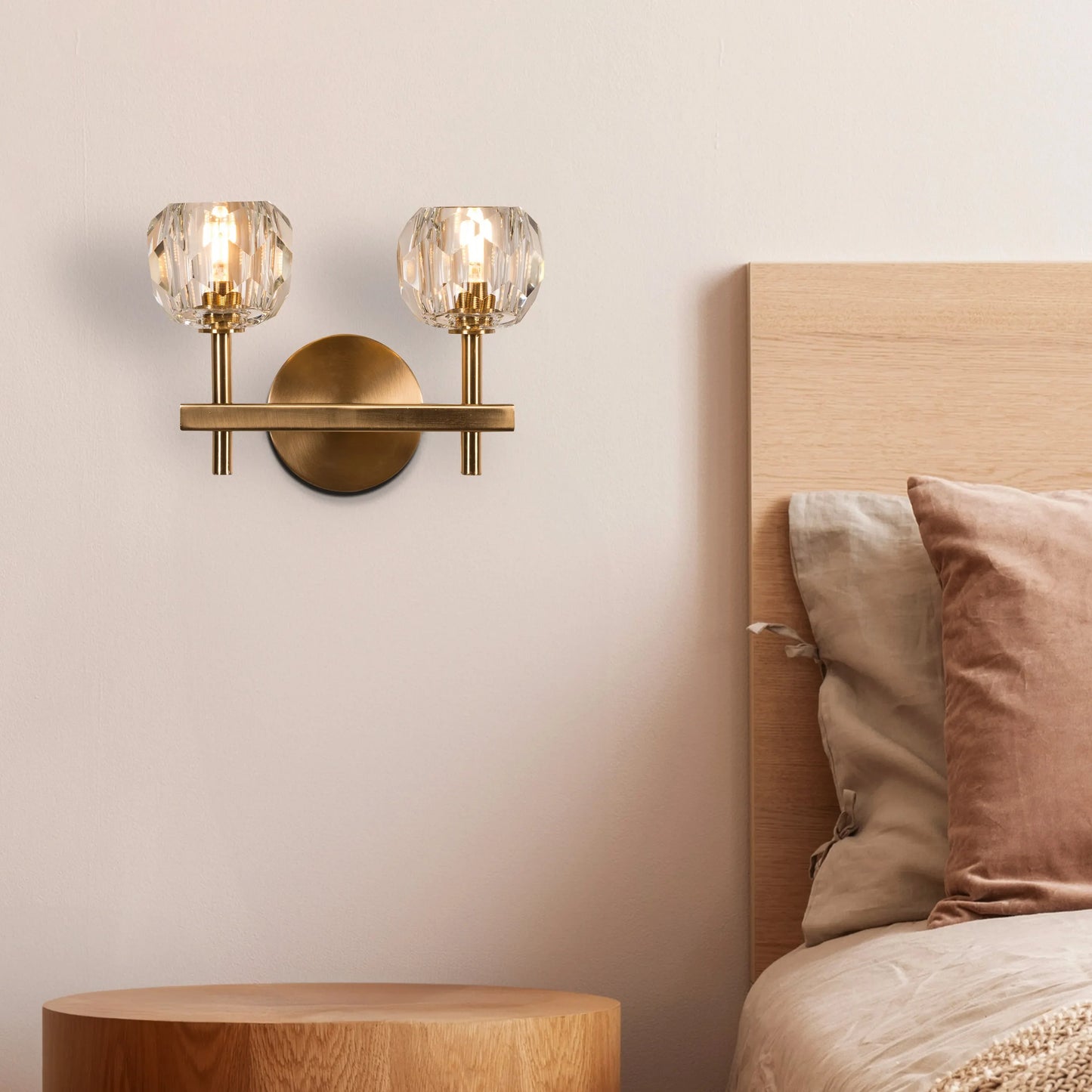 White Diamond Crystal Wall Light