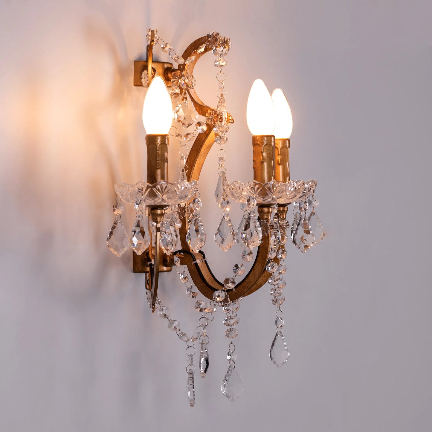 French Restoration Crystal Wall Light