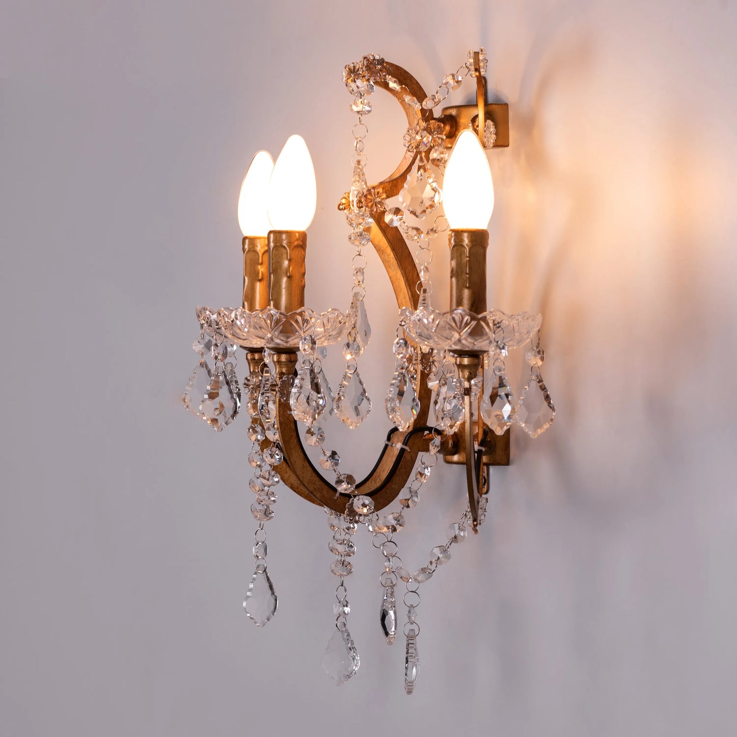 French Restoration Crystal Wall Light
