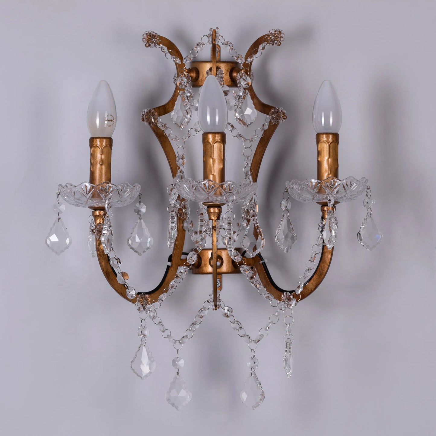 French Restoration Crystal Wall Light