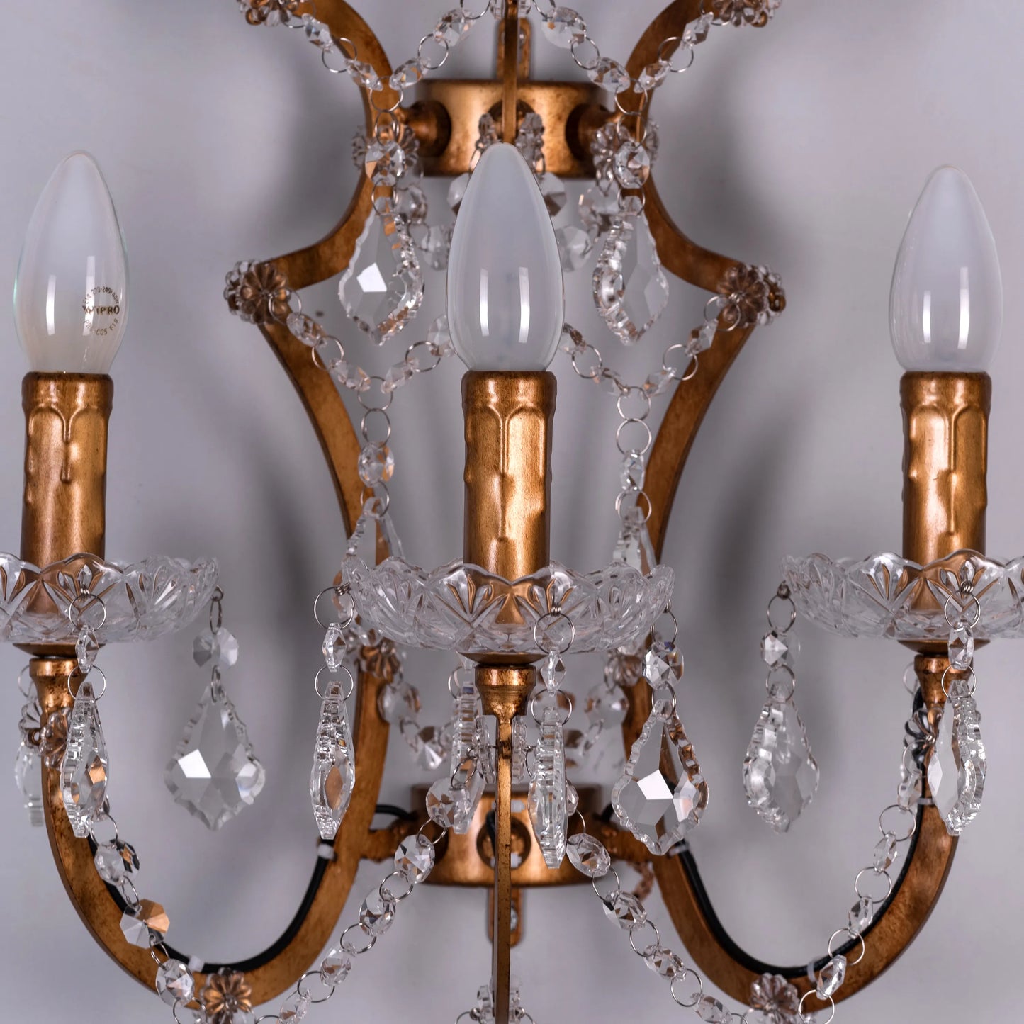 French Restoration Crystal Wall Light