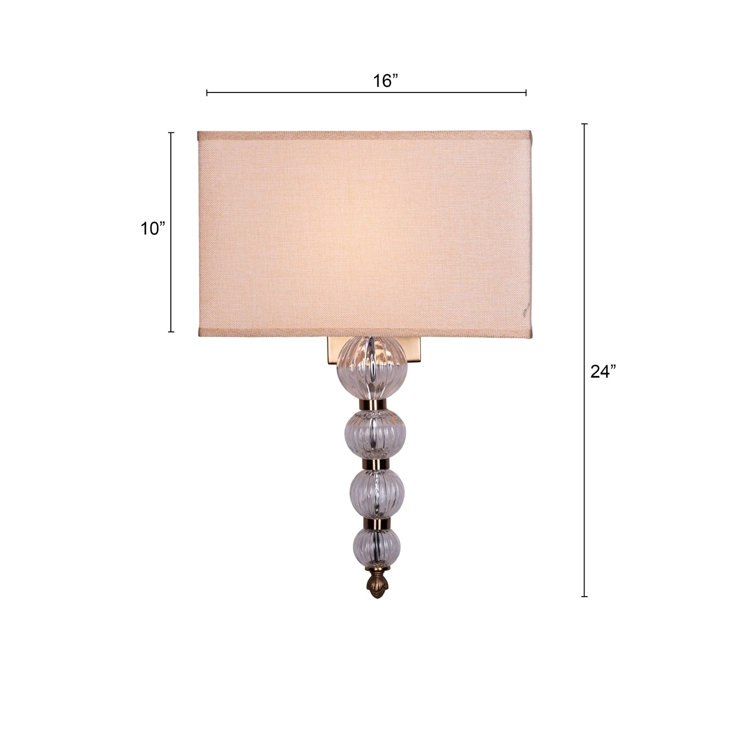 High Born Fabric Shade Wall Light