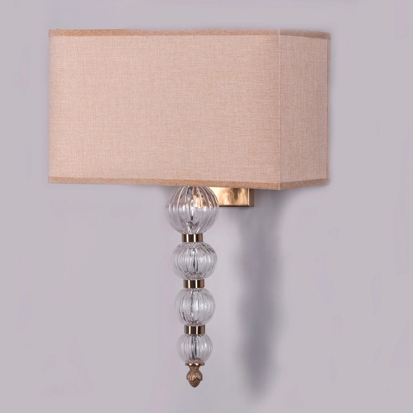 High Born Fabric Shade Wall Light featuring elegant textile shade and premium finish, mounted on designer wall, creating soft ambient illumination in luxurious interior setting