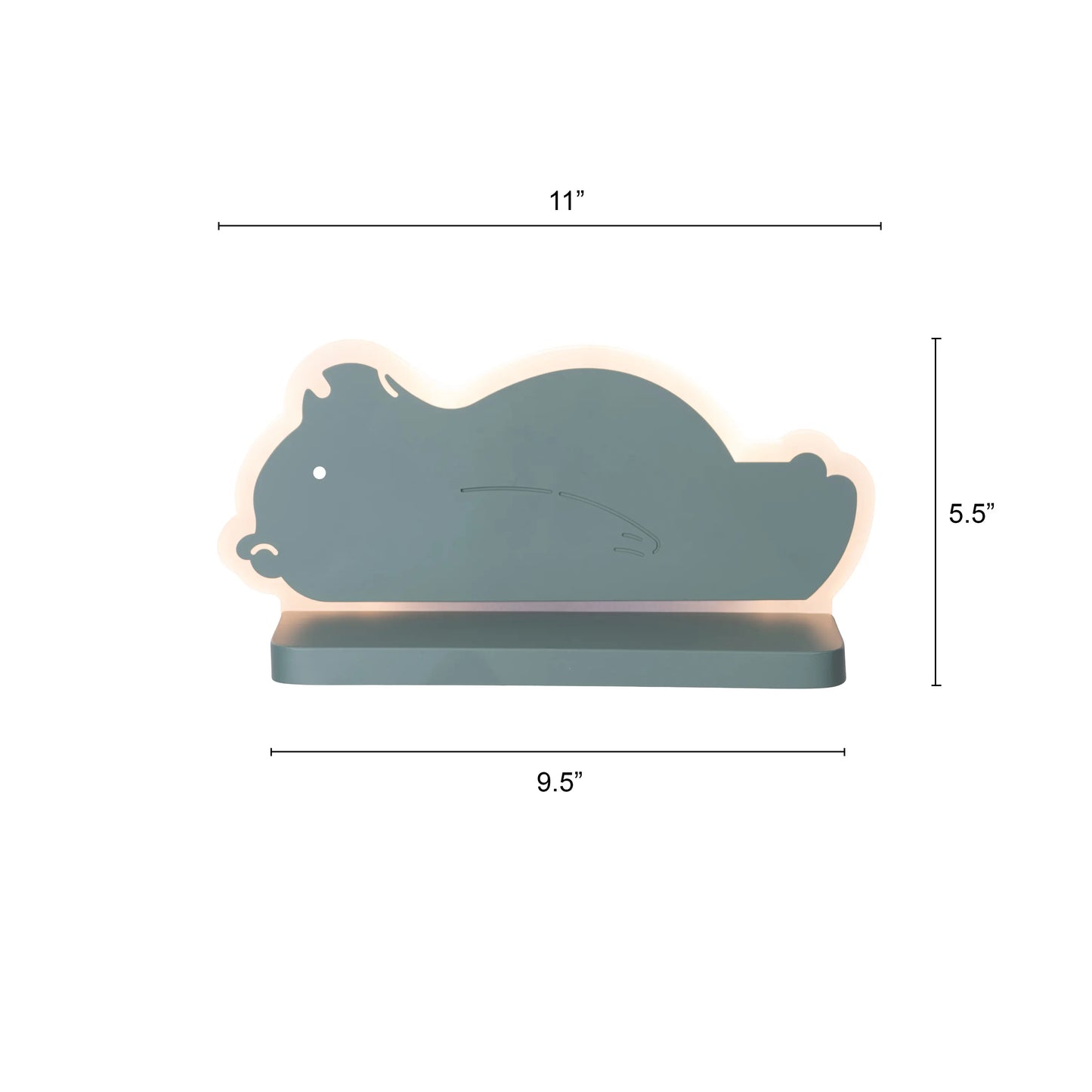 Billy The Bear (Green, Built-In LED) Kid's Room Wall Light