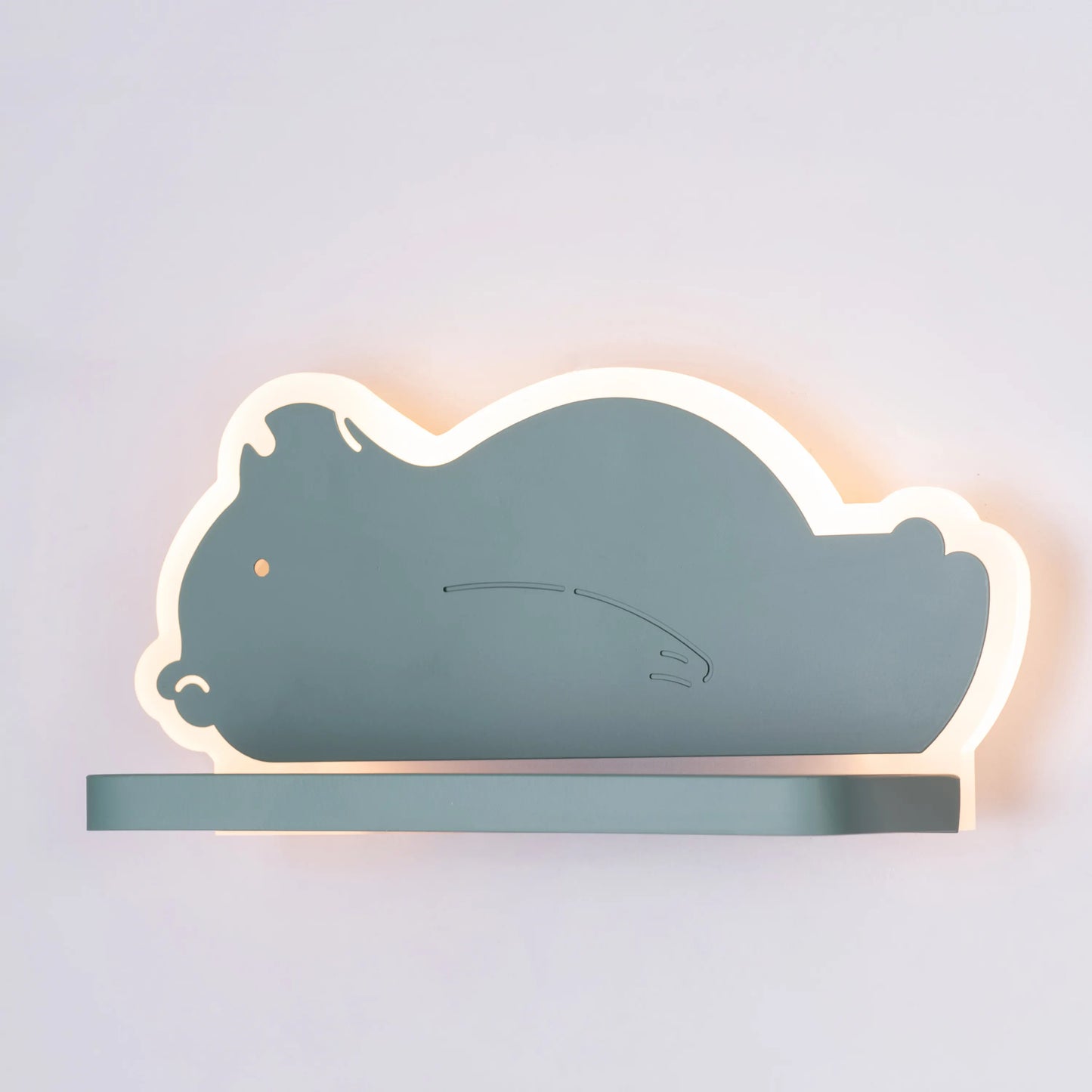 Billy The Bear (Green, Built-In LED) Kid's Room Wall Light – playful bear-shaped wall light in green with energy-efficient LED, perfect for adding charm and soft illumination to children's rooms