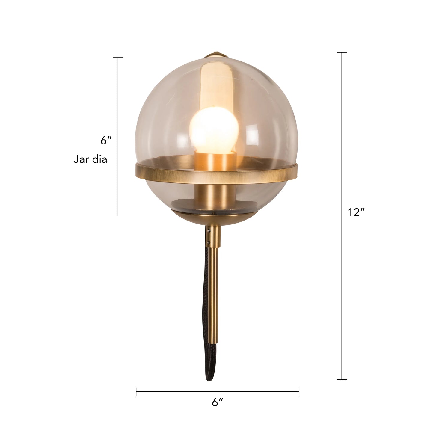 Mystique Clear Glass Wall Light