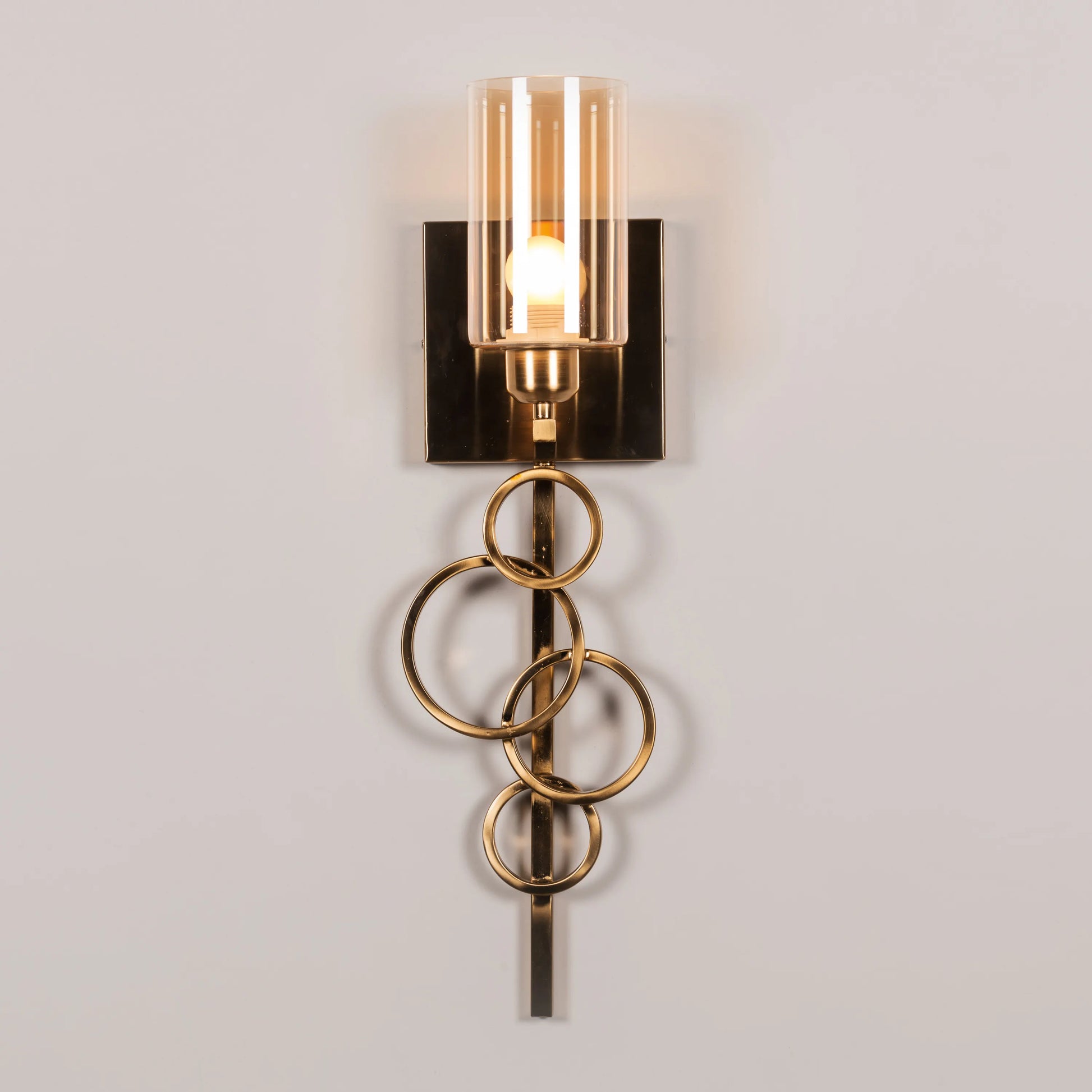 Ring Fling Glass Wall Light – modern, circular glass wall light with a soft ambient glow, ideal for luxury interiors.
