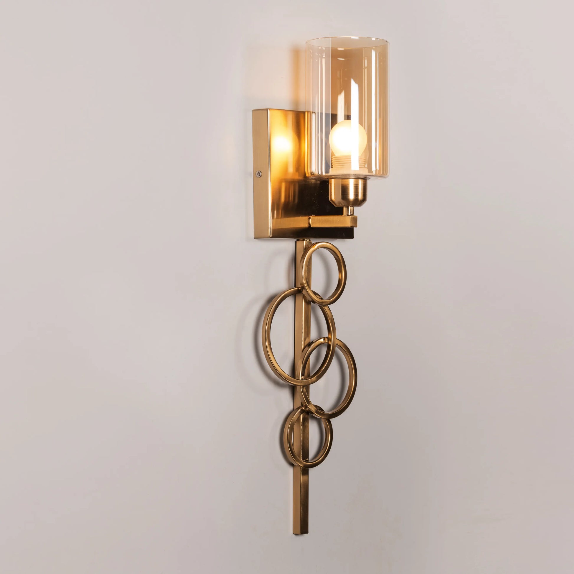 Ring Fling Glass Wall Light – modern, circular glass wall light with a soft ambient glow, ideal for luxury interiors.
