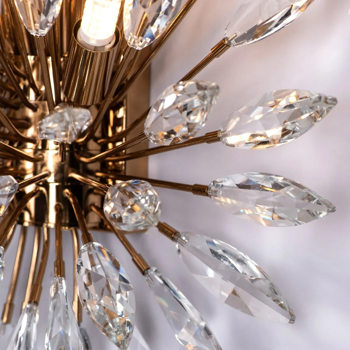 Chrome Wall Light Fixture - A high-quality, energy-efficient wall light with a minimalist metal frame and a captivating interplay of light and shadow.