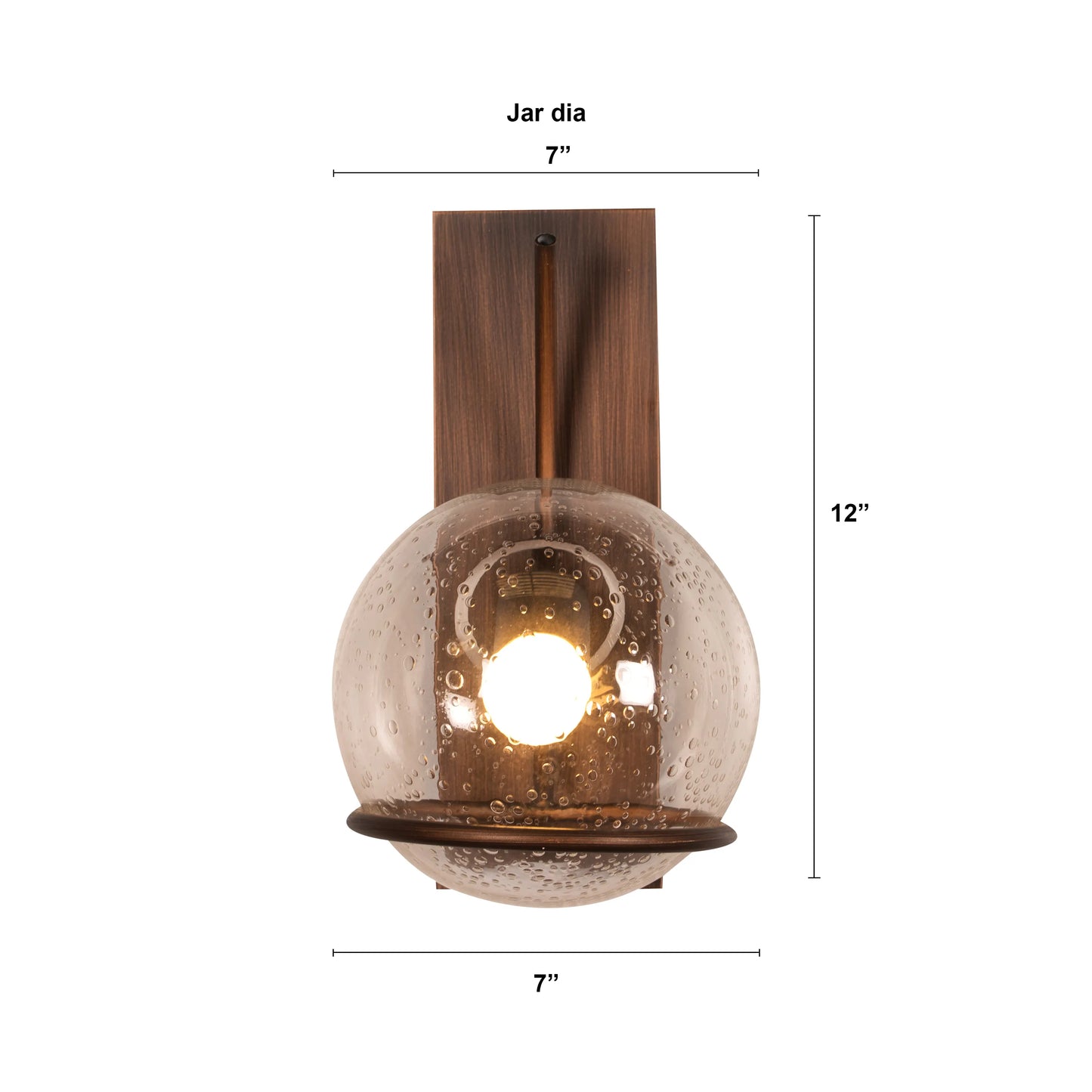 Bashful Bubbled Glass Wall Light