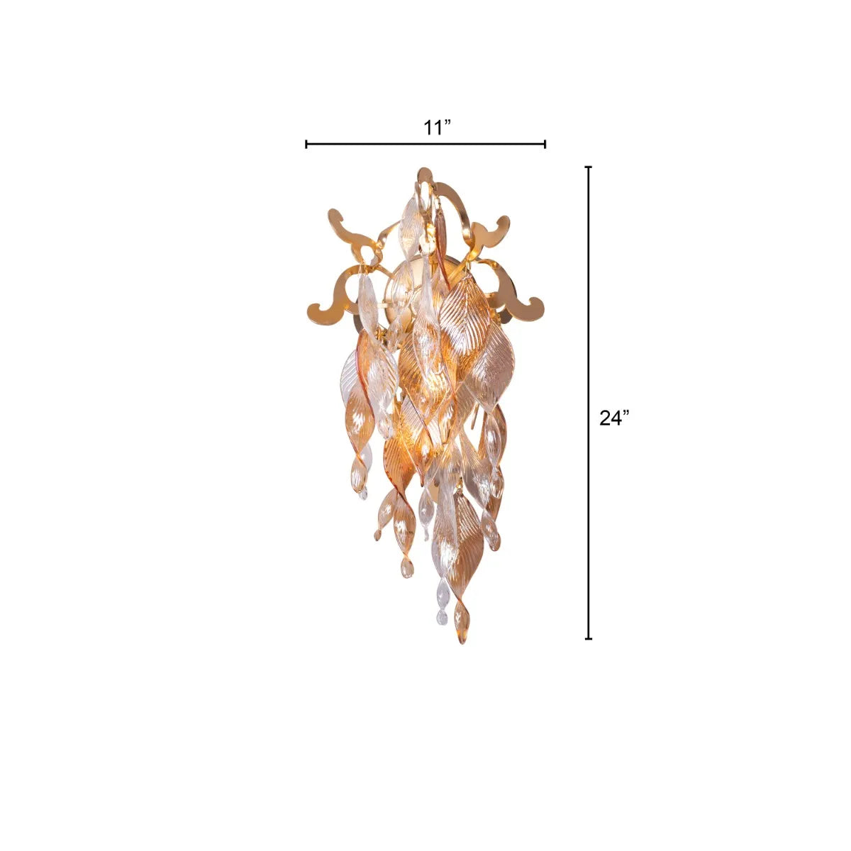 Golden Hour Crystal Wall Light