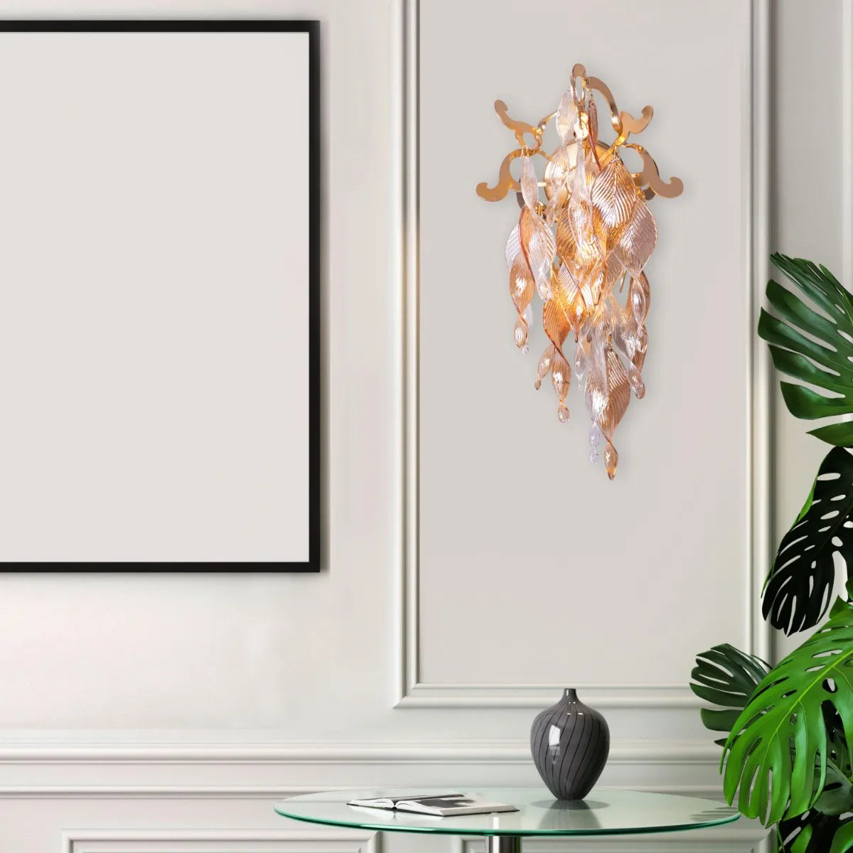 Golden Hour Crystal Wall Light
